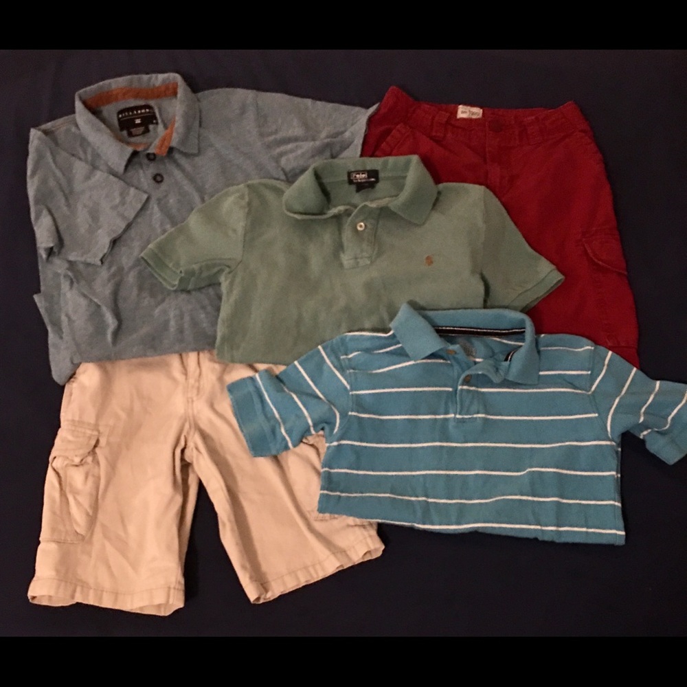 Boy’s 7/8 Polo Shirts & Shorts Bundle